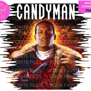 Digital File , CandyMan 90&#39;s, PNG, 92 Horror Favorites Friends for TShirt Sublimation Scary Movie Classic 1992