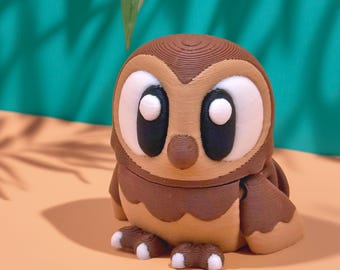 3D Printed Owl Pocket Pet Pal: Collectible Animal Figurine