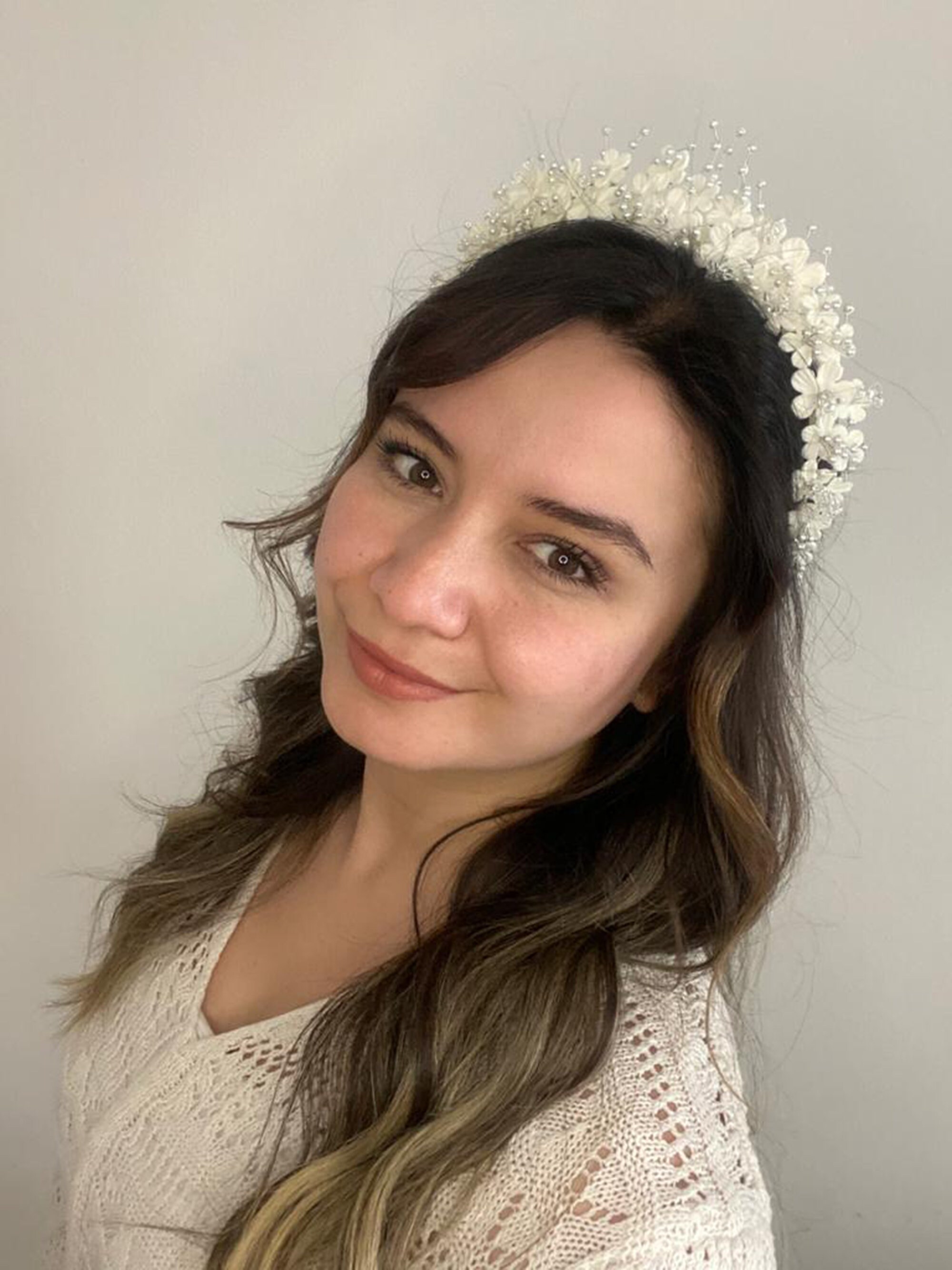 porcelain bridal headpiece