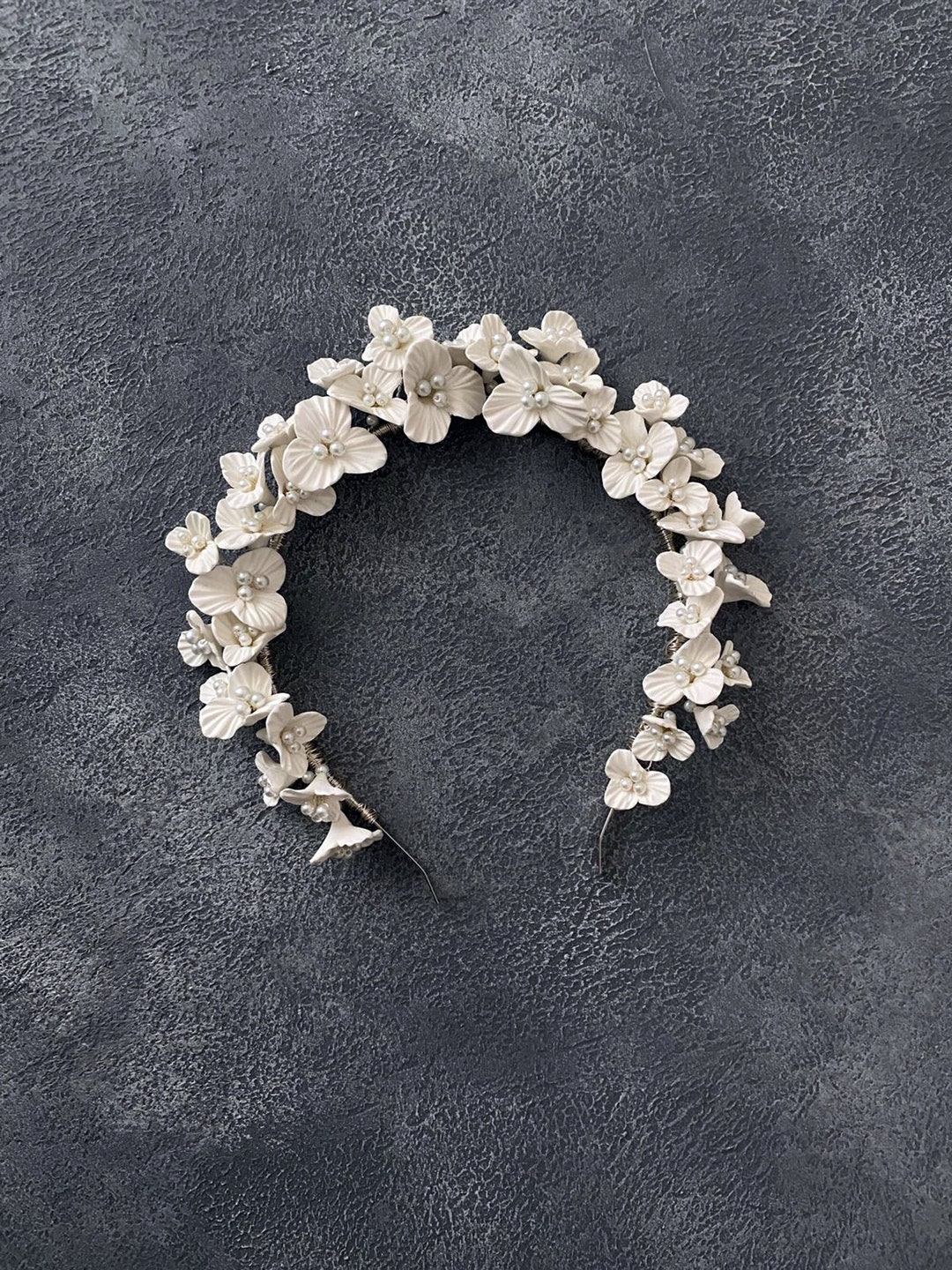 porcelain bridal headpiece