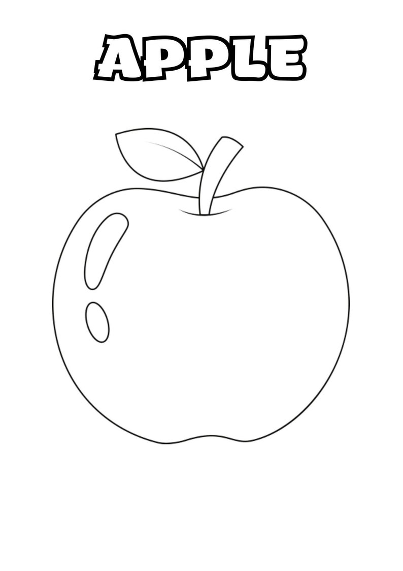 Fruits Coloring Book, Over 20 Pages Etsy