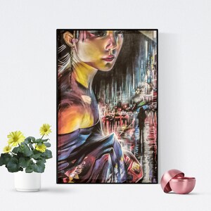 Tokyo Girl Gallery Art | Modern Geisha Kyoto Wall Art Print | Japanese Geisha Digital download Prints