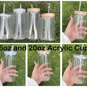 16oz Acrylic / Plastic Can cup  16oz plastic cup Plastic can cup 16oz acrylic cup