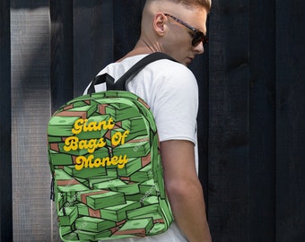 Disco Biscuits "Giant Bags of Money" Spraypaint Backpack - Bisco Jambands Music Festival Tour Merch B4L tDB STS9 Lotus Jamtronica Hippy Band