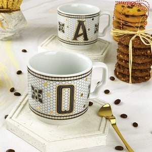 Hermione Monogram Porcelain Letter Mug - Letter O