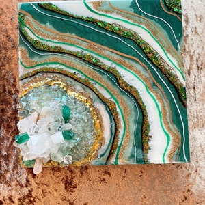 Quartz resin wall art