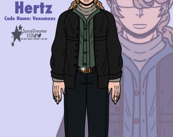 Oferta de SpxceDreamer para adoptar al personaje original espía Auberon Hertz