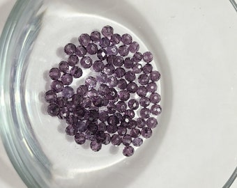 crystal rondelle beads purple 6mm