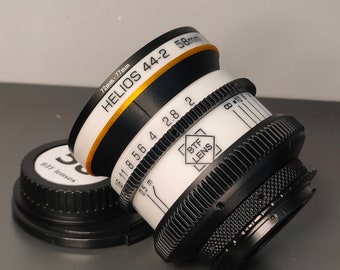 REHOUSE Helios 44-2 2/58mm Cinemod  Canon EF BTF Portrait Lens Full Frame Cinematic Vintage lenses for video