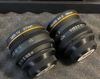 Arri PL Standard REHOUSE Helios 44-2 2/58mm Mir 1V 2.8/37mm Cinemod  BTF Cine Lens Pl Mount