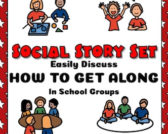 Social Stories for Following Directions At School and Home | Autism Social Story Sharing, Taking Turns, Working, Body Control, Thinking