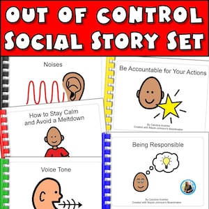 Autism Social Stories for Meltdowns and Tantrums Behavior Management Special Education Calm Down Stories Visual Supports Printable