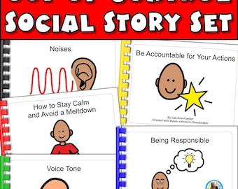 Historias sociales para el autismo: manejo de crisis y rabietas, educación especial, cuentos para calmarse, apoyos visuales, imprimibles.