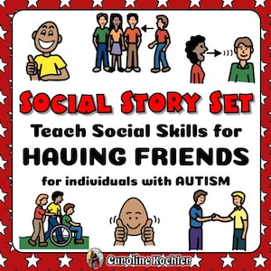 Social Stories for Having Friends | Autism Social Story Set about Friendship, Kindness, Self-Love, Blaming, Social Rules | Special Education
