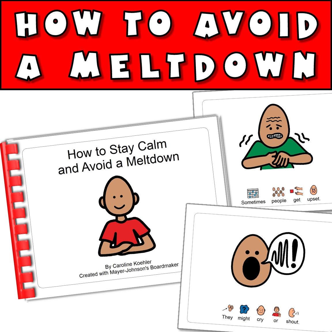 Autism Social Stories for Meltdowns and Tantrums Behavior Management ...