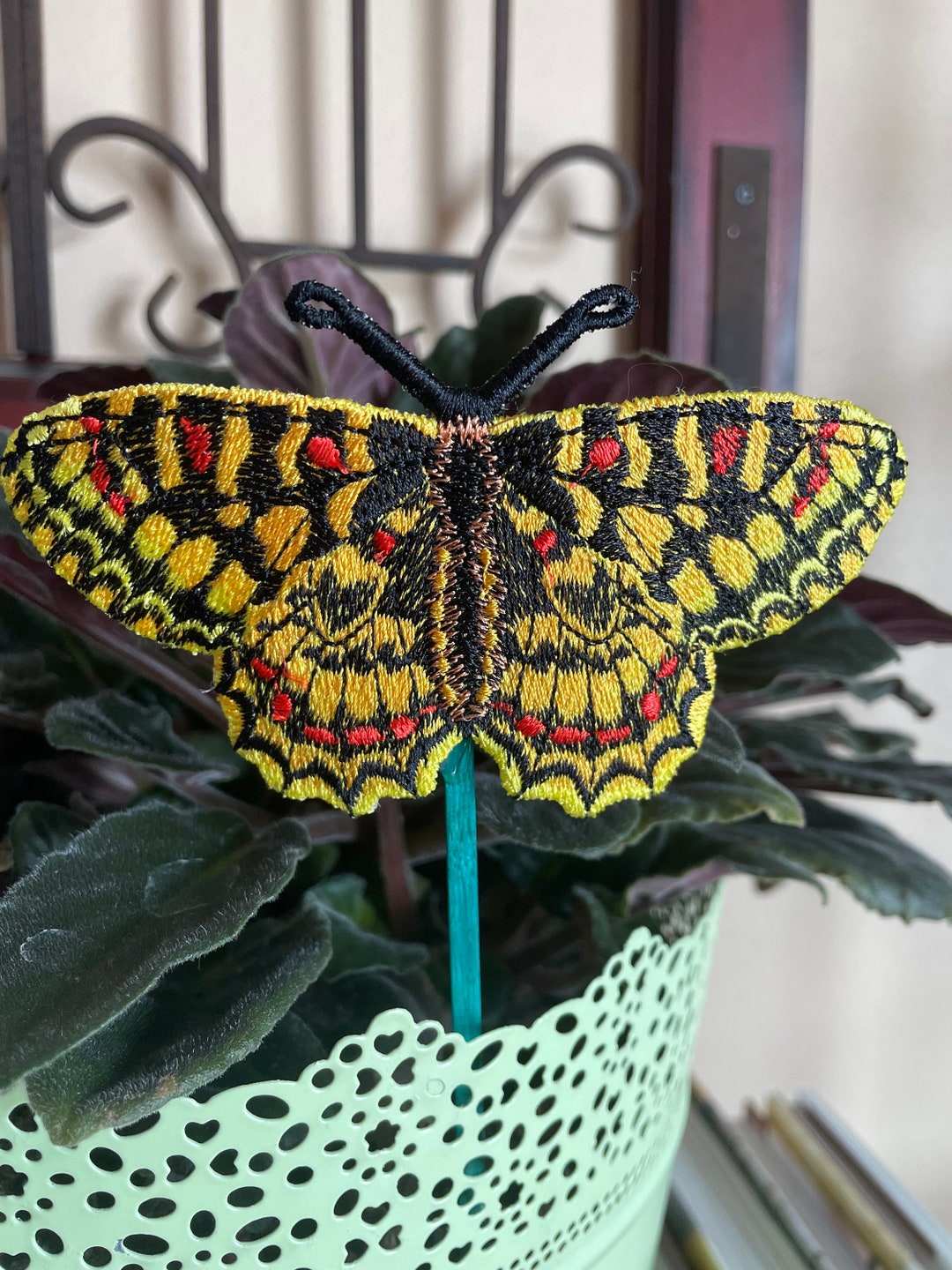 Spanish Festoon Butterfly Plant Stake Etsy