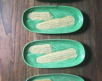 Set of 4 Corn on the Cob Trays, Made in Japan