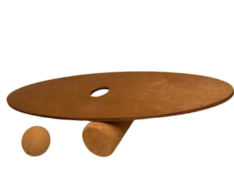 Wobble Balanceboard, Woodybalance Board Set, wobble board, cork roll, cork ball, floor stand