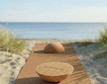 Kork Zubehör Set, Kork Halbkugel, Korkrolle, Kork Ball, Kork Yoga/Balanceboard Matte