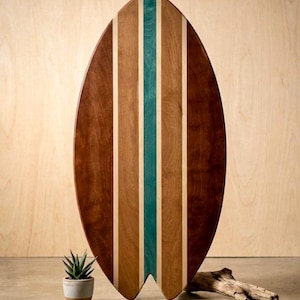 Decoratief surfplank, 100 x 50 cm houten plank, vintage surfstrandstijl decoratie