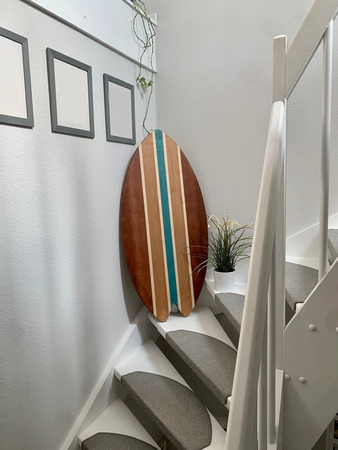 Planche De Surf Décorative Tiki – Bois Dur – 80 Cm – Hawaii / Maui – Neuve