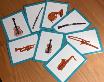 Montessori Toddler Language Cards - Musical Instruments