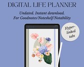 Undated Digital Planner, Digital Life Planner, Digital Planner iPad, Digital Planner 2022, For Goodnotes/Notability/Noteshelf
