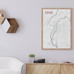 Affiche cartographique Lyon