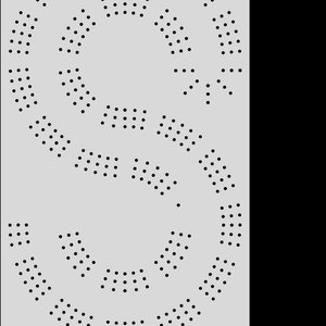 Cribbage Board Digital Template - Letter S