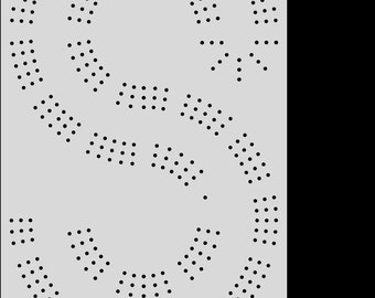 Cribbage Brett Digitale Vorlage - Buchstabe S