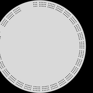 Cribbage Board Digital Template - Letter O