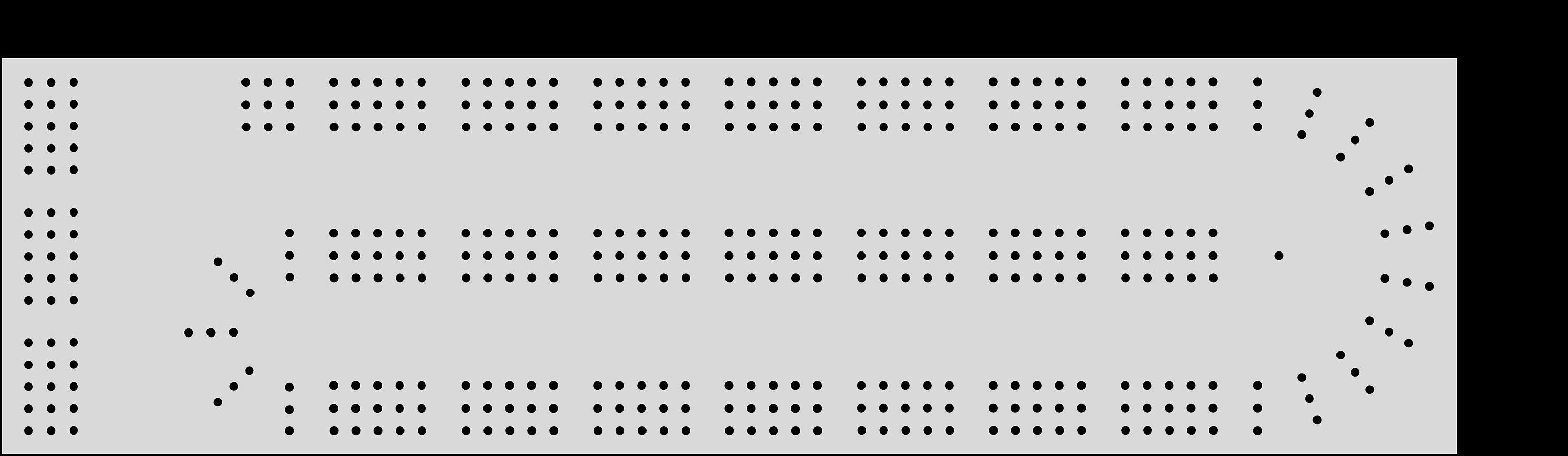 4 Track Cribbage Board Template