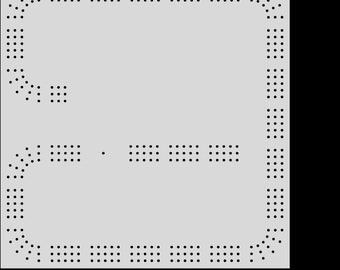 Cribbage Board digitale sjabloon - vierkant