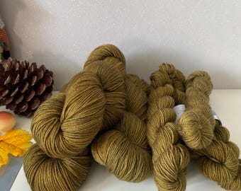 Merino fingering weight wool + nylon, Lichen color