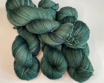 "Samphire" color, superwash merino + nylon, hand-dyed wool