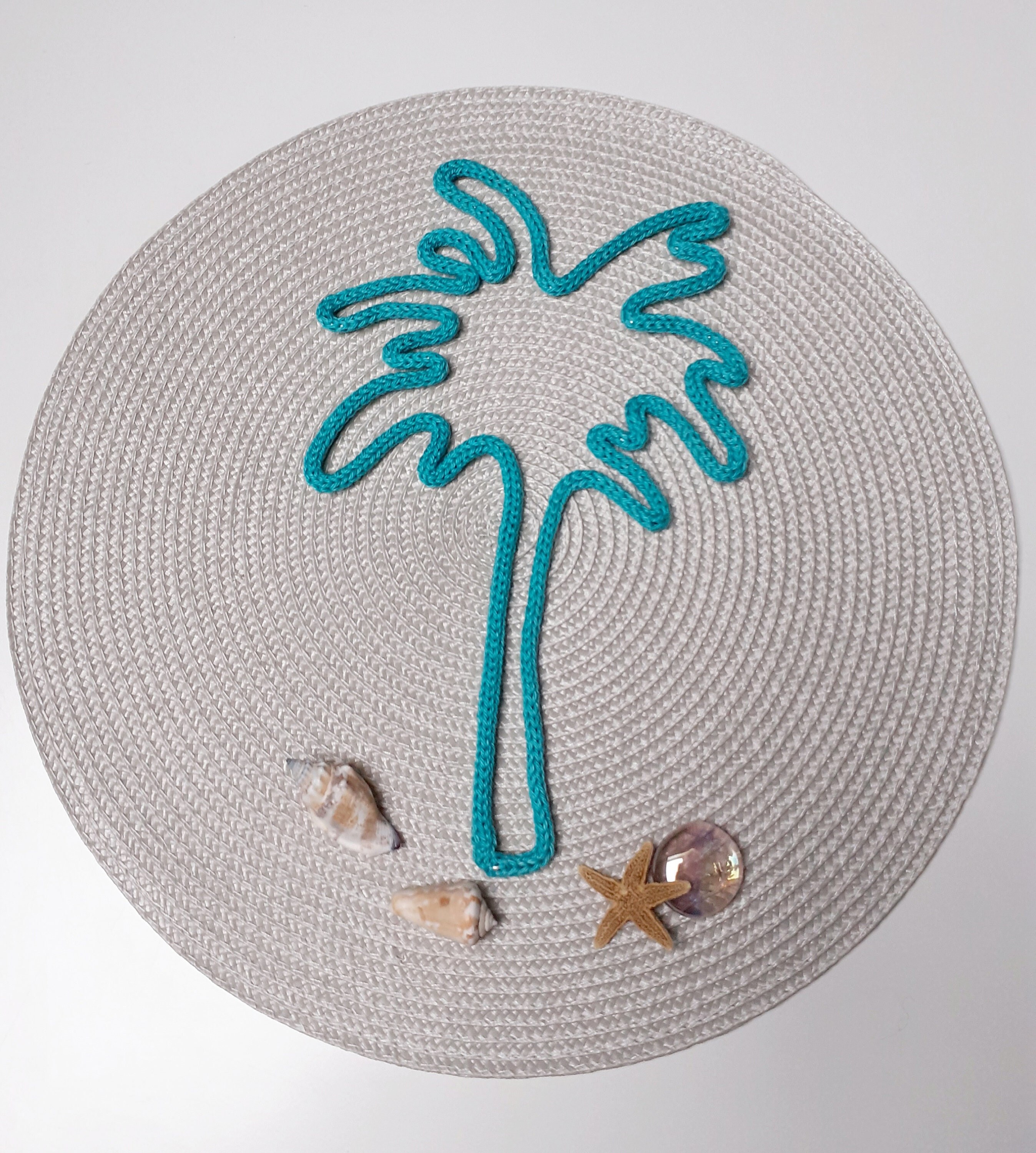 Palmier en Tricotin, Fait Main Bretagne