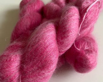 Barbie, mohair and silk, hand-dyed wool