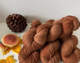 Autumn Fruits, superwash merino + nylon, hand-dyed wool