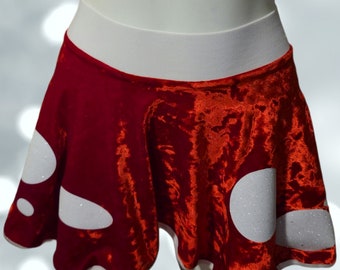 Mush Love mushroom mini skirt (custom sized)