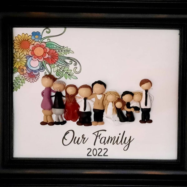 Polymer Clay Family Photo / Sculpture / Figurines