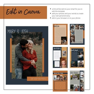 Adoption Profile Template in a Sunset Palette