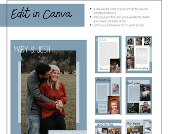 Adoption Profile Template in Blues Palette