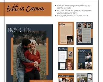 Adoption Profile Template in a Sunset Palette