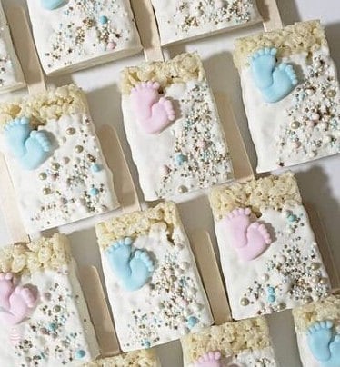 Step by Step: Rice Krispie Treats in Cakesicle Molds  Easy Party Favors  for Drive By Baby Shower 