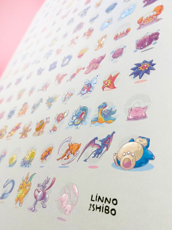 Poster Pokemon - Kanto 151, Wall Art, Gifts & Merchandise