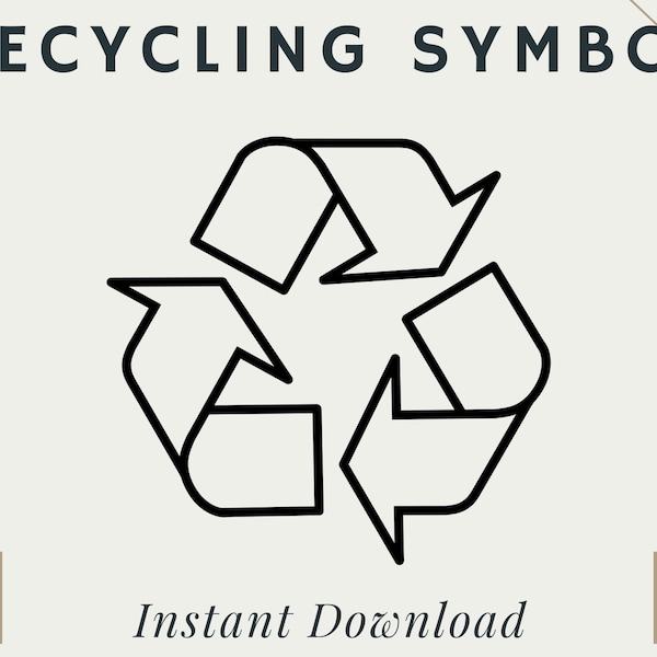 Recycle Symbol | PNG | SVG | Digital Download | Printable