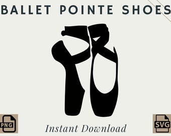 Ballett-Spitzenschuhe | PNG | SVG | Digitaler Download | Druckbar