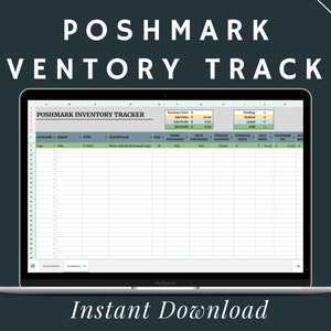 Poshmark Inventory Tracker Template Spreadsheet | Google Sheet | Digital Download