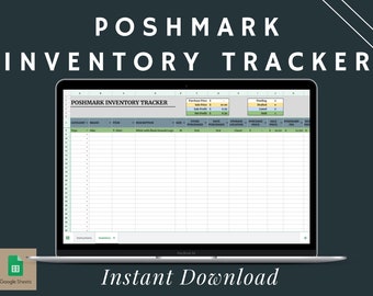 Poshmark Inventar Tracker Vorlage Spreadsheet | Google Sheet | Digitaler Download