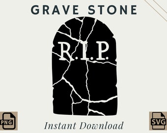 Grave Stone | Head Stone | Halloween | PNG | SVG | Digital Download | Printable